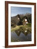 Gassho-Zukuri Folk Houses, Ogimachi Village, Shirakawa-Go, Near Takayama, Central Honshu, Japan-Stuart Black-Framed Photographic Print