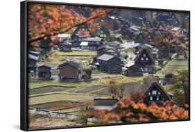 Gassho-Zukuri Folk Houses, Ogimachi Village, Shirakawa-Go, Near Takayama, Central Honshu, Japan-Stuart Black-Framed Photographic Print