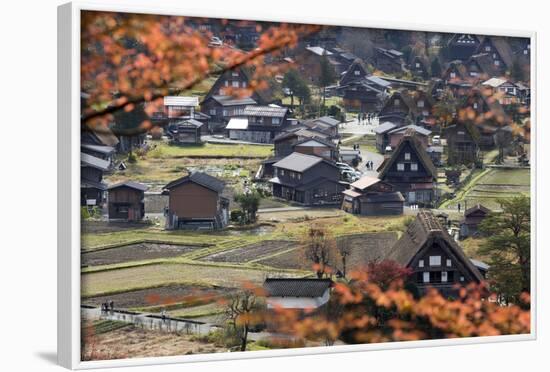 Gassho-Zukuri Folk Houses, Ogimachi Village, Shirakawa-Go, Near Takayama, Central Honshu, Japan-Stuart Black-Framed Photographic Print