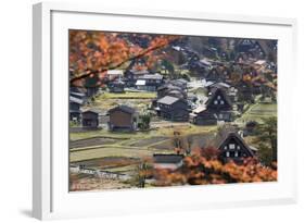 Gassho-Zukuri Folk Houses, Ogimachi Village, Shirakawa-Go, Near Takayama, Central Honshu, Japan-Stuart Black-Framed Photographic Print