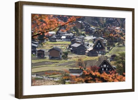 Gassho-Zukuri Folk Houses, Ogimachi Village, Shirakawa-Go, Near Takayama, Central Honshu, Japan-Stuart Black-Framed Photographic Print