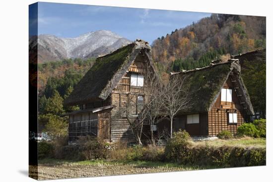 Gassho-Zukuri Folk Houses, Ogimachi Village, Shirakawa-Go, Near Takayama, Central Honshu, Japan-Stuart Black-Stretched Canvas