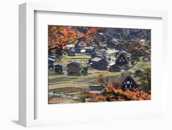 Gassho-Zukuri Folk Houses, Ogimachi Village, Shirakawa-Go, Near Takayama, Central Honshu, Japan-Stuart Black-Framed Photographic Print