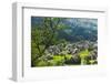 Gassho-zukuri houses and farmland in the mountain, Shirakawa-go, Japan-Keren Su-Framed Photographic Print