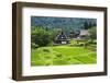 Gassho-zukuri houses in the mountain, Ainokura Village, Gokayama, Japan-Keren Su-Framed Photographic Print