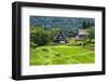 Gassho-zukuri houses in the mountain, Ainokura Village, Gokayama, Japan-Keren Su-Framed Photographic Print