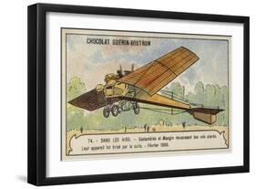 Gastambide-Mengin Monoplane, February, 1908-null-Framed Giclee Print