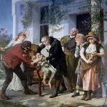 Edward Jenner Performing the First Vaccination Against Smallpox in 1796, 1879 (Detail)-Gaston Melingue-Stretched Canvas