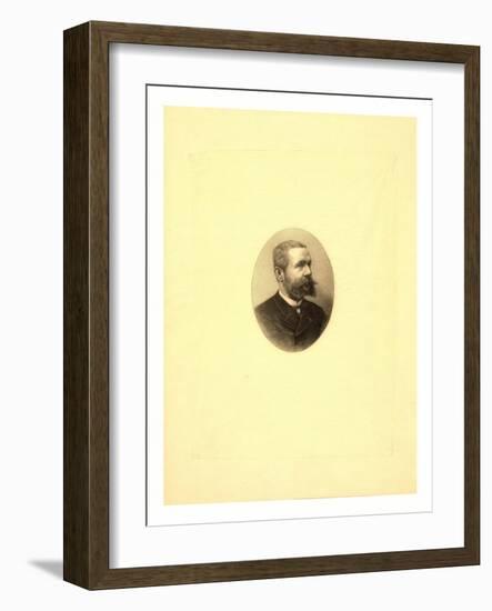 Gaston Tissandier, French Balloonist, Bust-Length Oval Portrait-Henri Thiriat-Framed Giclee Print