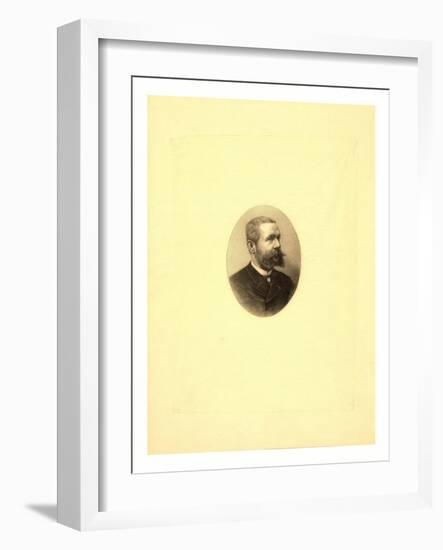 Gaston Tissandier, French Balloonist, Bust-Length Oval Portrait-Henri Thiriat-Framed Giclee Print