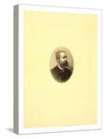 Gaston Tissandier, French Balloonist, Bust-Length Oval Portrait-Henri Thiriat-Stretched Canvas