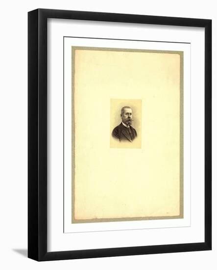 Gaston Tissandier, French Balloonist, Head-And-Shoulders Portrait, Between 1880 and 1900-Henri Thiriat-Framed Giclee Print