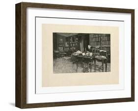 Gaston Tissandier, French Balloonist, Seated at a Desk in His Study-Henri Thiriat-Framed Giclee Print