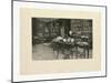 Gaston Tissandier, French Balloonist, Seated at a Desk in His Study-Henri Thiriat-Mounted Giclee Print