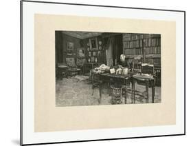 Gaston Tissandier, French Balloonist, Seated at a Desk in His Study-Henri Thiriat-Mounted Giclee Print