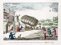 Satirical Engraving on the Fire of the Balloon of Miolan and Janinet 1784-Gaston Tissandier-Giclee Print