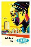 Africa by Sabena - Sabena Belgian World Airlines-Gaston van den Eynde-Mounted Art Print