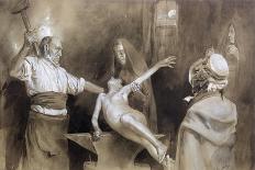 Scene from "Carmen" by Prosper Merimee Illustrated by Eugene Decisy-Gaston Vuillier-Framed Stretched Canvas