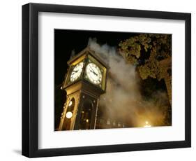 Gastown's Famous Steam-Powered Clock, Vancouver, Canada-Lawrence Worcester-Framed Photographic Print