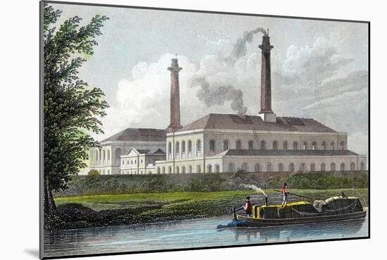 Gasworks on Regent's Canal, London, 1828-Thomas Hosmer Shepherd-Mounted Giclee Print