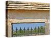 Gate and Key Stone Carved with Montrachet, Domaine Leflaive, Grand Cru Vineyard, Bourgogne, France-Per Karlsson-Stretched Canvas