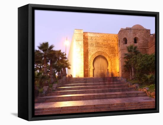 Gate and Walls of the Oudaya Kasbah, Rabat, Morocco, North Africa, Africa-Vincenzo Lombardo-Framed Stretched Canvas