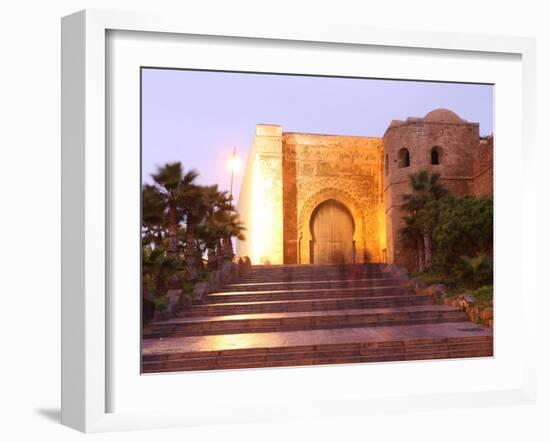 Gate and Walls of the Oudaya Kasbah, Rabat, Morocco, North Africa, Africa-Vincenzo Lombardo-Framed Photographic Print