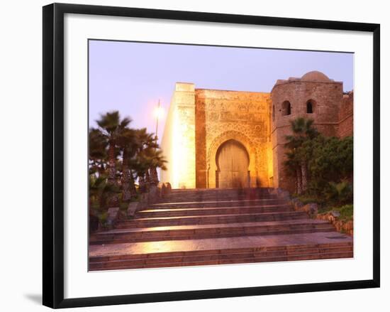 Gate and Walls of the Oudaya Kasbah, Rabat, Morocco, North Africa, Africa-Vincenzo Lombardo-Framed Photographic Print