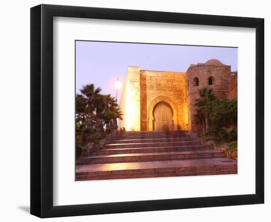 Gate and Walls of the Oudaya Kasbah, Rabat, Morocco, North Africa, Africa-Vincenzo Lombardo-Framed Photographic Print