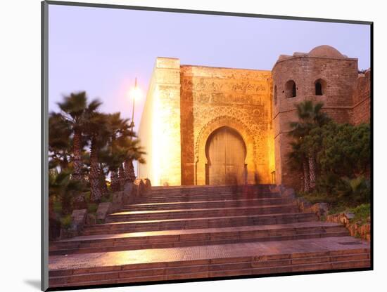 Gate and Walls of the Oudaya Kasbah, Rabat, Morocco, North Africa, Africa-Vincenzo Lombardo-Mounted Photographic Print