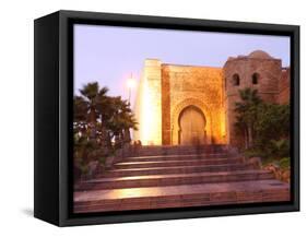 Gate and Walls of the Oudaya Kasbah, Rabat, Morocco, North Africa, Africa-Vincenzo Lombardo-Framed Stretched Canvas