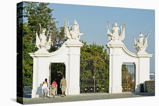 Gate at Bratislava Castle, Bratislava, Slovakia, Europe-Christian Kober-Stretched Canvas