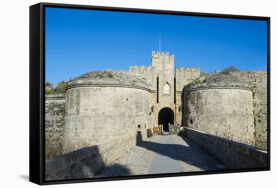 Gate D'Amboise, the Medieval Old Town, City of Rhodes-Michael Runkel-Framed Stretched Canvas