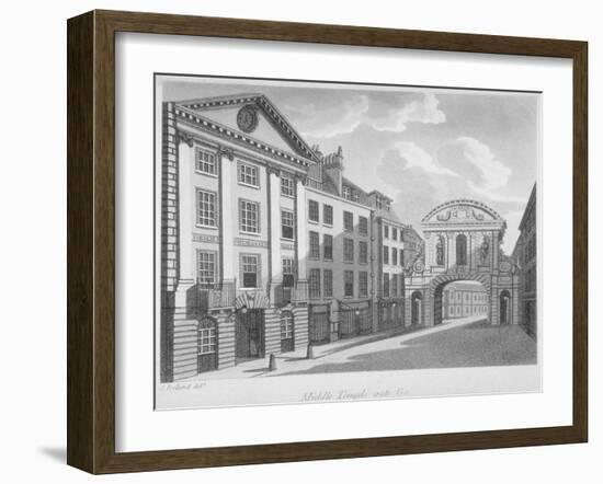 Gate House, Middle Temple, City of London, 1800-Samuel Ireland-Framed Giclee Print