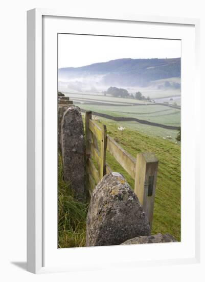 Gate in Stone Wall and Field-Miles Ertman-Framed Photographic Print