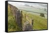 Gate in Stone Wall and Field-Miles Ertman-Framed Stretched Canvas