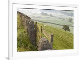 Gate in Stone Wall and Field-Miles Ertman-Framed Photographic Print