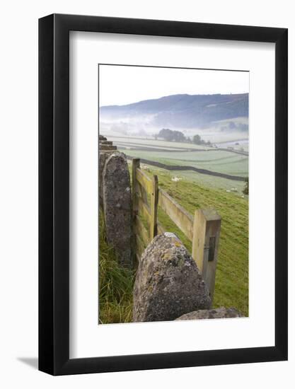 Gate in Stone Wall and Field-Miles Ertman-Framed Photographic Print