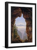 Gate in the Rocks - Karl Friedrich Schinkel (1781-1841). Oil on Canvas, 1818. Dimension : 74X48 Cm.-Karl Friedrich Schinkel-Framed Giclee Print