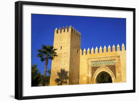 Gate Near King's Palace, Fez, Morocco, North Africa, Africa-Neil-Framed Photographic Print