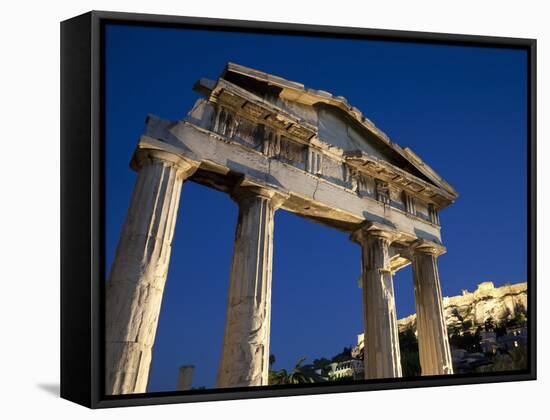 Gate of Athena Archegetis and the Acropolis at Night, UNESCO World Heritage Site, Athens, Greece, E-Martin Child-Framed Stretched Canvas