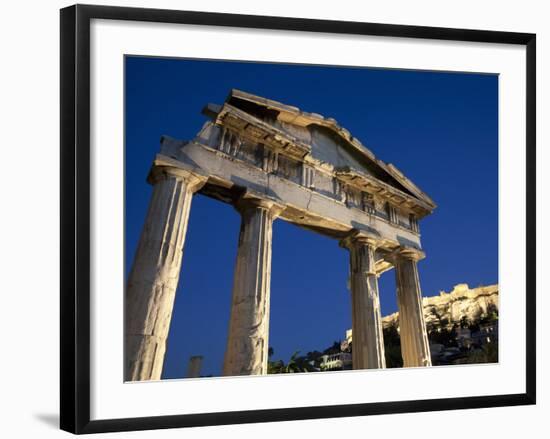 Gate of Athena Archegetis and the Acropolis at Night, UNESCO World Heritage Site, Athens, Greece, E-Martin Child-Framed Photographic Print