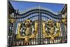 Gate of Buckingham Palace, London, South of England, United Kingdom of Great Britain-null-Mounted Art Print