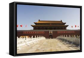 Gate of Heavenly Peace and Portrait of Mao Zhe Dong, Tiananmen Square, Beijing, China, Asia-Christian Kober-Framed Stretched Canvas