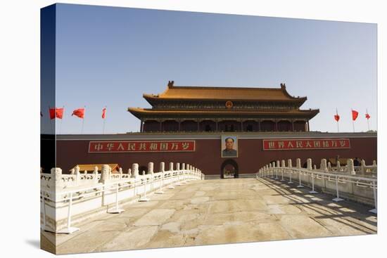 Gate of Heavenly Peace and Portrait of Mao Zhe Dong, Tiananmen Square, Beijing, China, Asia-Christian Kober-Stretched Canvas