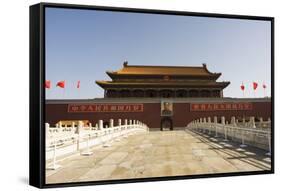 Gate of Heavenly Peace and Portrait of Mao Zhe Dong, Tiananmen Square, Beijing, China, Asia-Christian Kober-Framed Stretched Canvas