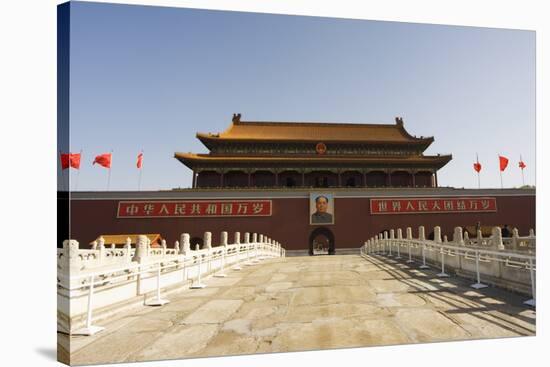 Gate of Heavenly Peace and Portrait of Mao Zhe Dong, Tiananmen Square, Beijing, China, Asia-Christian Kober-Stretched Canvas