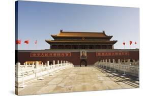 Gate of Heavenly Peace and Portrait of Mao Zhe Dong, Tiananmen Square, Beijing, China, Asia-Christian Kober-Stretched Canvas