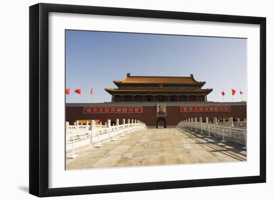 Gate of Heavenly Peace and Portrait of Mao Zhe Dong, Tiananmen Square, Beijing, China, Asia-Christian Kober-Framed Photographic Print