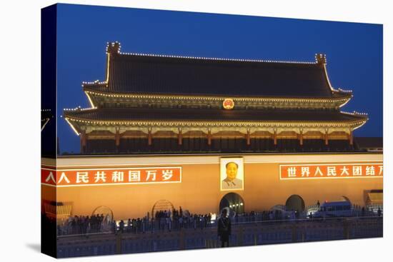 Gate of Heavenly Peace and Portrait of Mao Zhe Dong, Tiananmen Square, Beijing, China, Asia-Christian Kober-Stretched Canvas